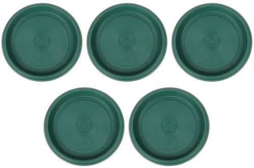 Green plant pot saucer - 5x,