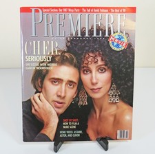 Premiere Magazine February 1988 Cher Nicolas Cage David Puttnam Sidney Poitier