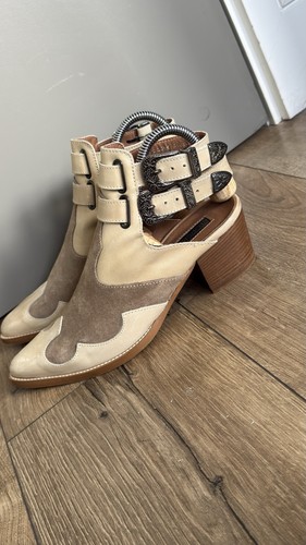 Topshop leather suede western - suede,