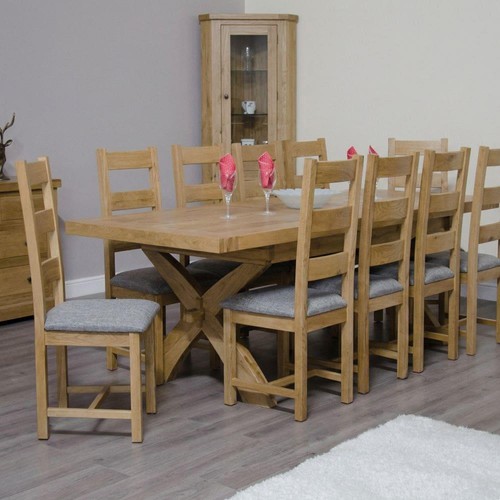 Solid oak cross leg extending - leg,