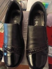 Pavers Ladies Black Leather