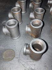 5x Malleable Iron 3/4" BSP - 1/2" BSP Reducing Tee Pipe Fittings
