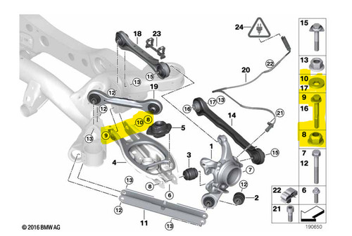 Genuine bmw rear suspension - rear,