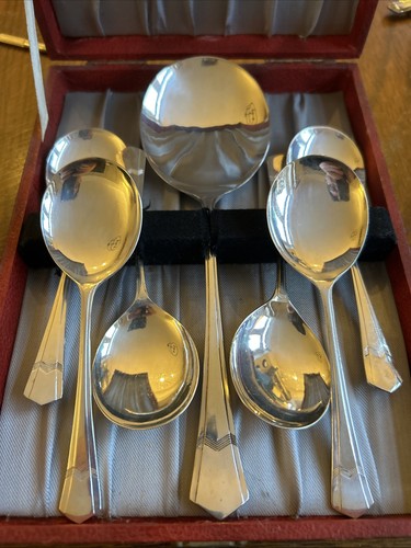 Epns vintage fruit spoons set - epns,