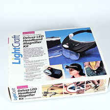 Headband Magnifier Led Light Close Work Sewing Crafts Reading Repair Hardly Used