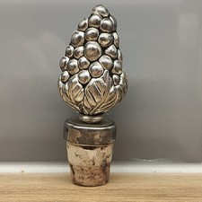 Vintage Silver Tone Metal Wine