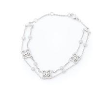 De Beers Enchanted Lotus Diamond Bracelet 18k White Gold