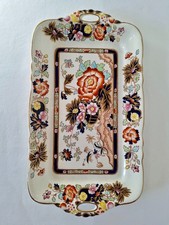 Vintage Mason's Ironstone Mandarin Pattern Sandwich Cake Sweet Plate Floral 