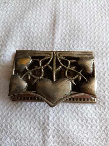 Brass silver stamp - brass, vintage