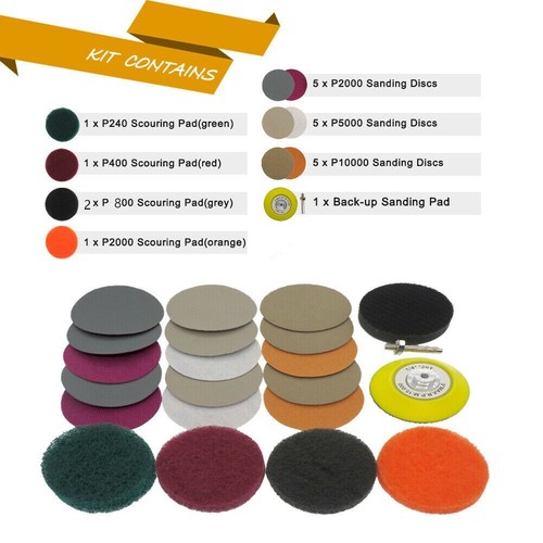 Car head light polish scouring - light,