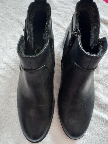 Black ankle boots with - m&s,