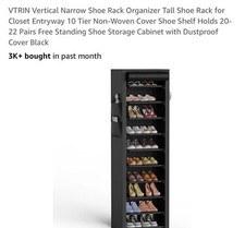Narrow Shoe Rack with Covers