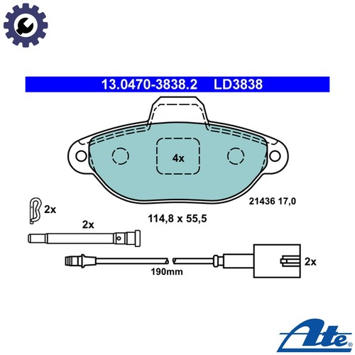 Brake pad set disc - set,