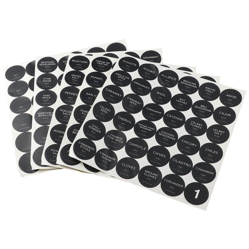 Round printed spice - printed, jars
