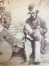 Grotesque Victorian Photo c.1880/90s Puppets Coal Cart Milk Pail Stereoview