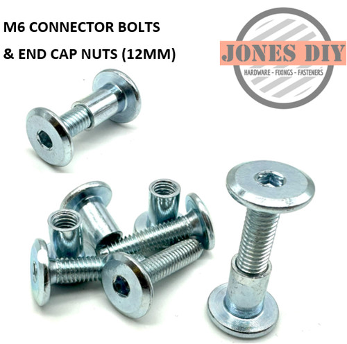 Joint connector bolts end - m6, &