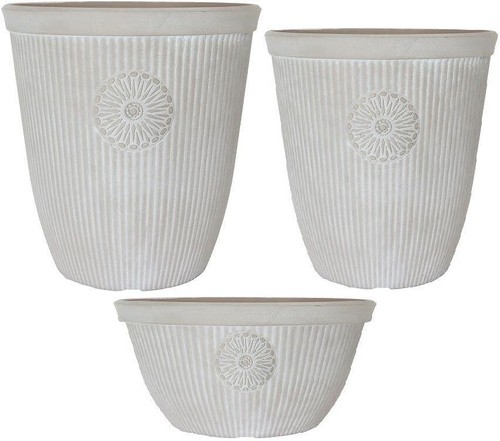 White plant pot - white,