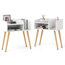 2-Tier Bedside Table End Table