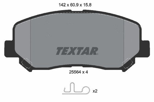 Front brake pad - front,