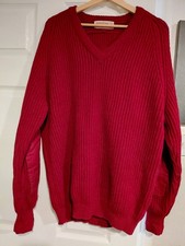 Brenire Men's V Neck Burgandy