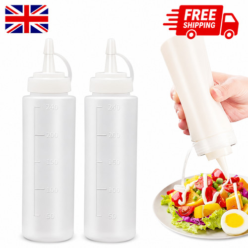 240ml plastic clear squeeze - plastic,