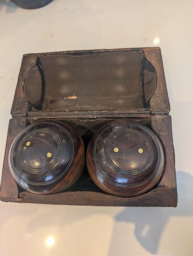 Antique wooden bowling - bowling, balls