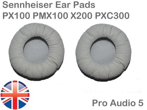 Grey leather ear pads - grey,