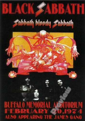 Black sabbath 1974 concert - black,
