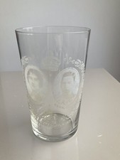 1937 12 May George VI Coronation Souvenir Drinking Tumbler Thin Clear Glass 