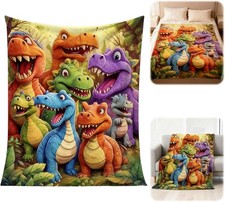 Cute Dinosaur Throw Blanket