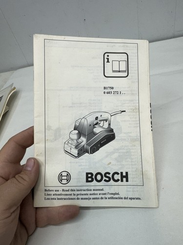 Bosch b1750 manual - manual, planer