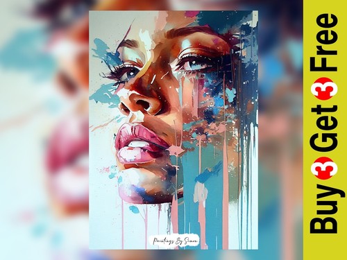 Intense emotive abstract - abstract, oil