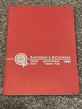 BMC SALESMAN'S REFERENCE Guide 1965 Austin Austin-Healey Riley Vanden Plas RARE