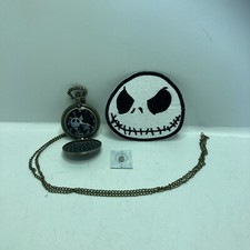 Pocket Watch,The Nightmare Before Christmas  + Battery+ Embroidered 3 1/2”Patch