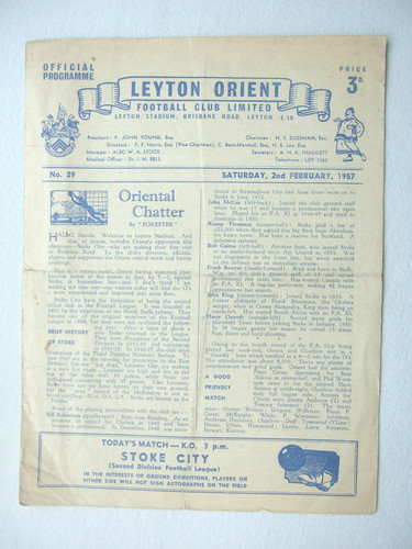 Leyton orient stoke city - leyton, v