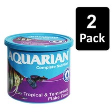 2 x 200g Aquarian Tropical Fish Flakes – Complete Nutrition for Colourful Aquari