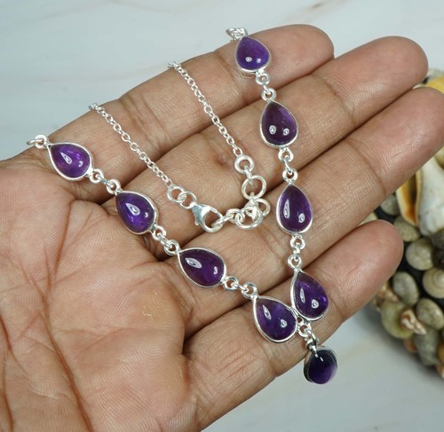 Amethyst minimalist necklace - amethyst,