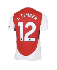Jurrien Timber match worn shirt Arsenal vs Nottingham Forest with COA
