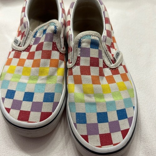Multi color checkered - checkered, slip-on