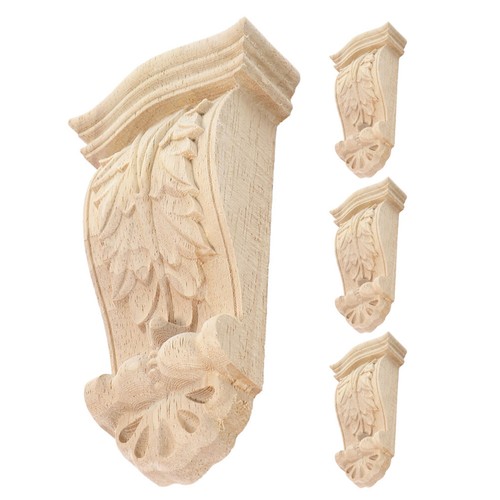 4pcs carved wood corbels - carved,