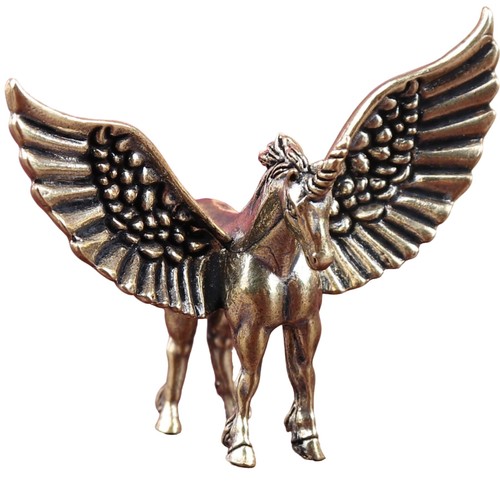 Brass pegasus statue - brass,