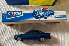 Toy Car BMW 525i Corgi Blue Die-Cast Boxed Toy Car Damaged