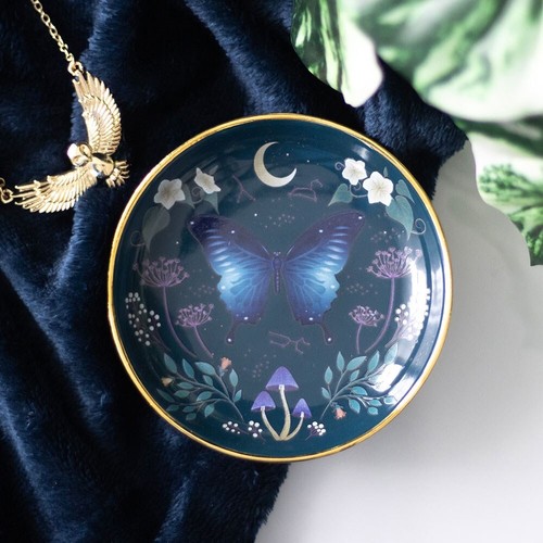 Midnight moth trinket - trinket, dish