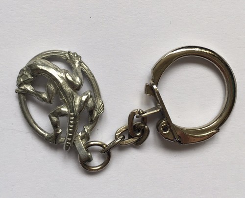 Fab silver tone metal keyring - fab,