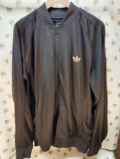 Adidas trefoil outline Tracksuit jacket XL Black Gold bomber superstar 2008