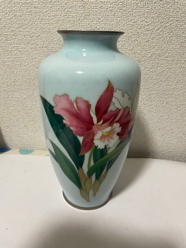 Cloisonne vase flower pattern - flower,