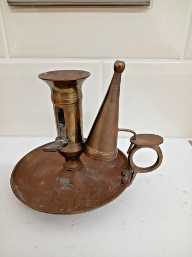 Brass chamberstick finger - chamberstick,