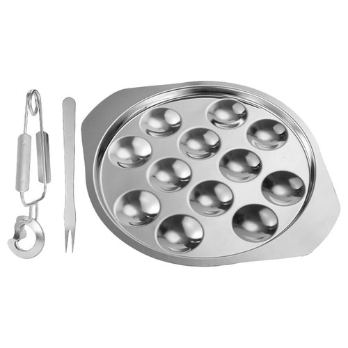 Escargot cooking tray - tray, footed