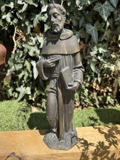 Saint Francis of Assis 37cm 14" religious shrine Grave Statue.  Cast flat back. 