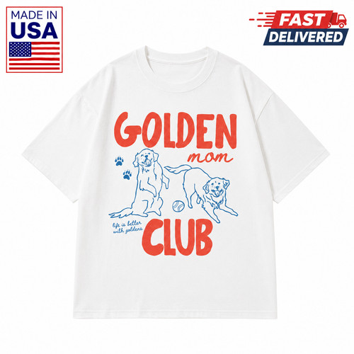 Golden mom club shirt dog - golden,